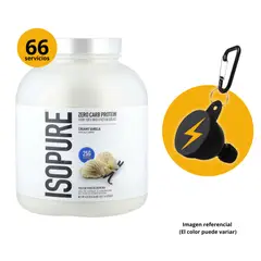 GENERICO - ISOPURE ZERO CARB 4.51LB (2.05KG) CREAMY VAINILLA CON PORTASUPLEMENTOS - PROTEÍNA ISOLATADA