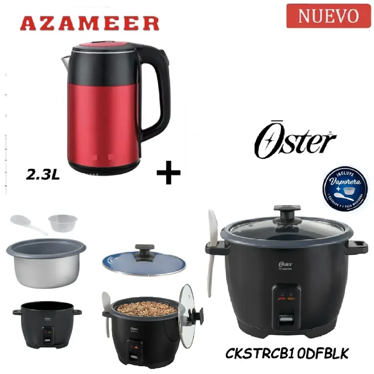 Combo Olla Arrocera CKSTRCB10DFBLK- Hervidor 2,3LR