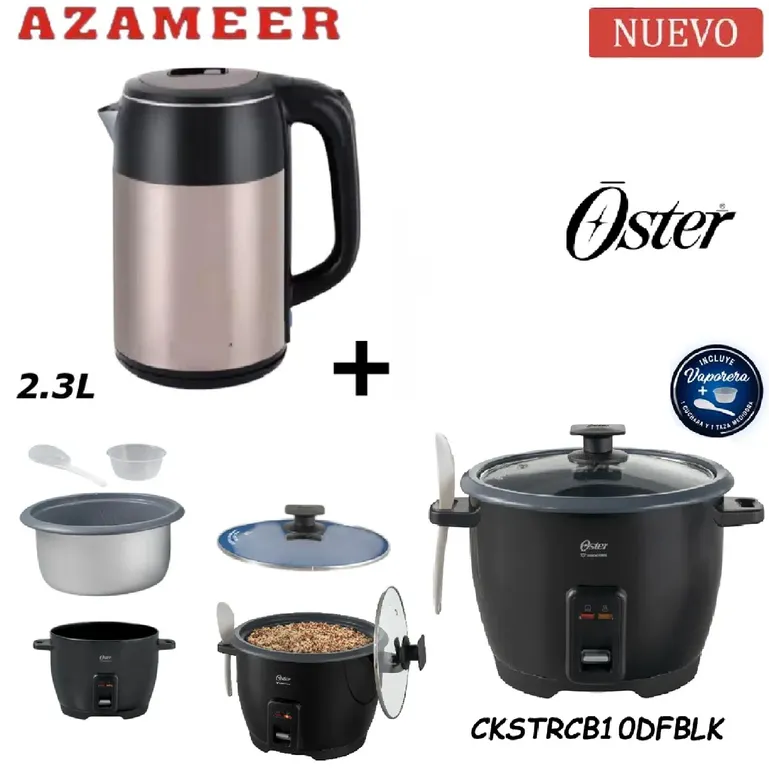 Combo Olla Arrocera CKSTRCB10DFBLK- Hervidor 2.3LP