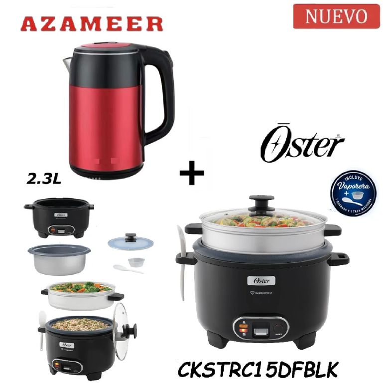 Combo Olla Arrocera CKSTRC15DFBLK- Hervidor 2.3LR