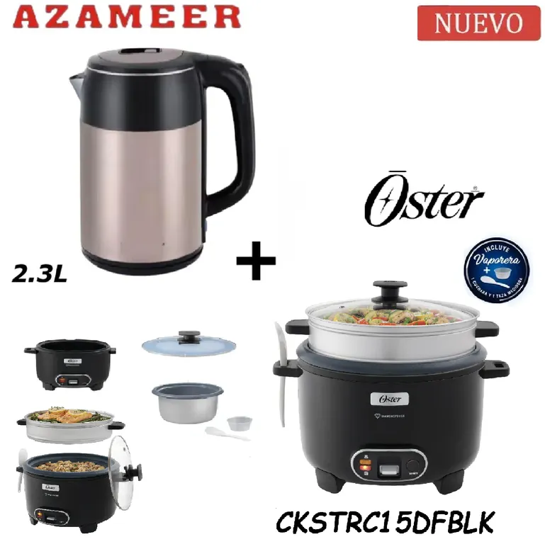 Combo Olla Arrocera CKSTRC15DFBLK- Hervidor 2.3LP