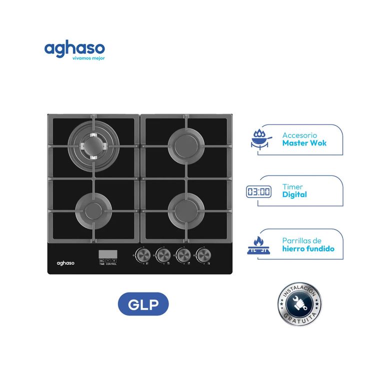 Encimera Mesa Vidrio 60 cm GLP