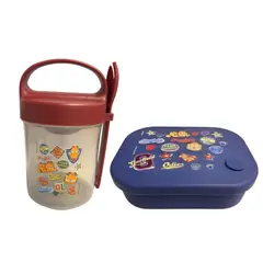 GARFIELD - Pack Escolar Taper con Cuchara 560ml + Taper Silicona 770ml