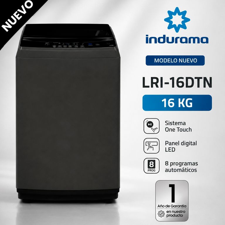 Lavadora Automatica 16Kg Negra - LRI-16DTN