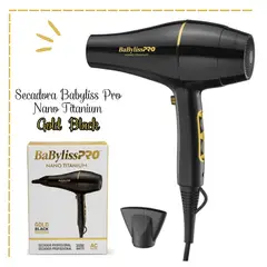 BABYLISS PRO - Secadora Nano Titanium - Gold Black