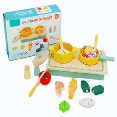 GENERICO - Set de Cocina de Madera para Niños