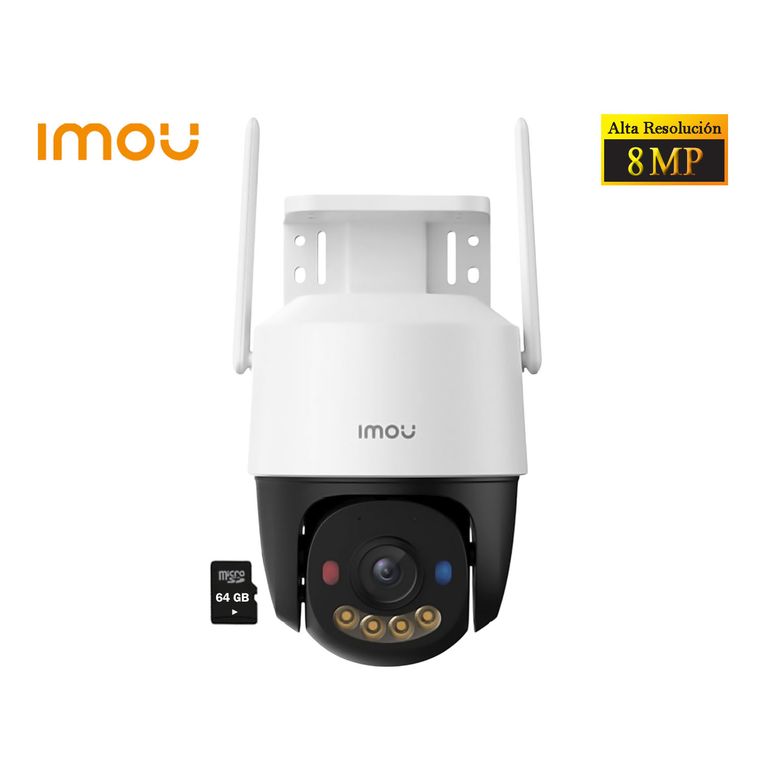 Cámara Wifi Cruiser SC 8MP Detección Vehículo Visión Noche Color Luz Alarma 64GB