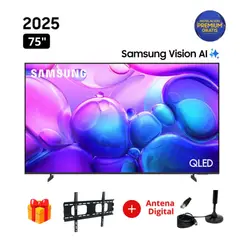 SAMSUNG - Televisor QLED 75 Smart TV 4K QN75Q6FA + Rack + Antena