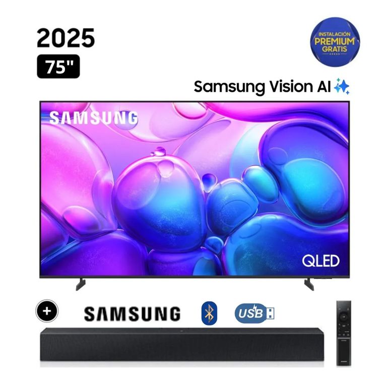 Televisor QLED 75 Smart TV 4K QN75Q6FA + Soundbar HW-B400F