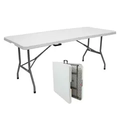 GENERICO - Mesa Plegable Rectangular 180cm Camping Jardín Portátil Moderna Multifuncional Tipo Maleta - 190289