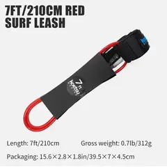 SIGNATURE PERU - Correa de surf de 2.10m, correa de tabla de surf premium, shortboard, SUP