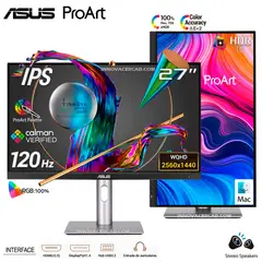 ASUS - Monitor Professional ProArt 27 PA278QGV IPS, QHD 2560 x 1440 120Hz, HDR-10