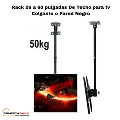 GENERICO - Rack De Techo para tv Colgante o Pared de 26 a 60" pulgadas IMPORTADO Negro