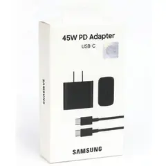 GENERICO - Cargador Samsung 45W USB-C Carga Rápida + Cable Tipo C Genérico para Smartphones y Tablets