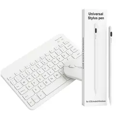 GENERICO - Teclado Con Mouse Bluetooth Inalambrico Para Tablet + Lapiz Universal