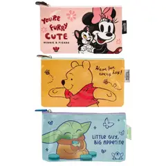 MINNIE - Pack Escolar Cartucheras Mouse + Winnie the Pooh + Baby Yoda