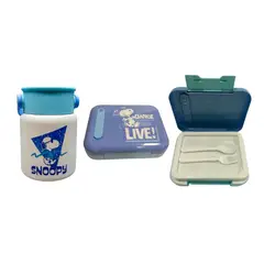 SNOOPY - Pack Escolar Termo para Comida 500ml + Taper Bento con Cubiertos 870ml