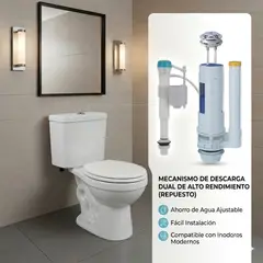 C&A - Accesorio Completo para Tanque Inodoro 78 Top Piece Con Descarga DUAL