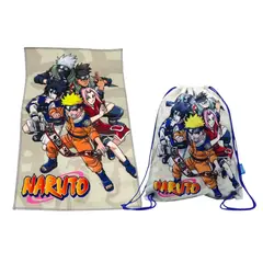 NARUTO - Pack Escolar Set de Toallas 28x36cm + Bolsa de Aseo 42x34 cm