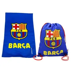 BARCELONA - Pack Escolar Set de Toallas 28x36cm + Bolsa de Aseo 42x34 cm
