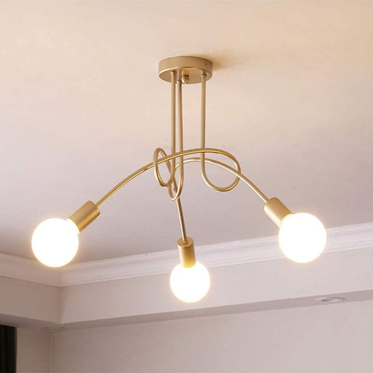Lámparas de techo vintage diy de 3 luces color - oro