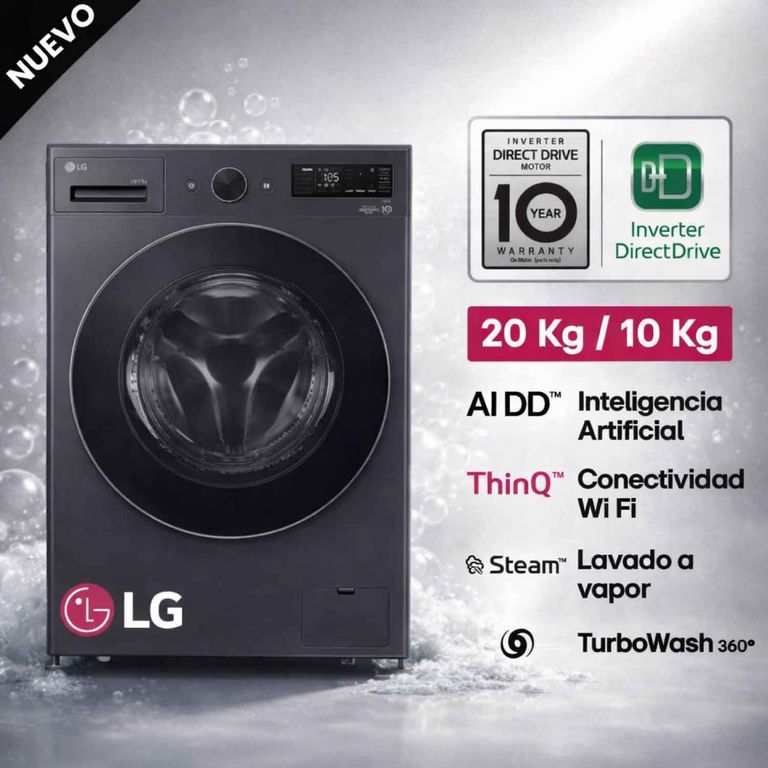 Lavaseca WD20EGNTSPG 20kg10kg AI DD Carga Frontal Grafito