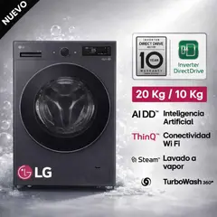 LG - Lavaseca WD20EGNTSPG 20kg10kg AI DD Carga Frontal Grafito