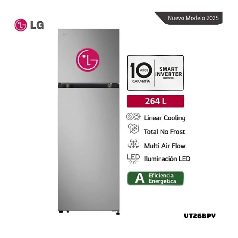 REFRIGERADORA 264 L TOP FREEZER PLATEADO - VT26BPY
