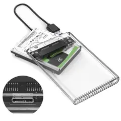 SEISA - Case Disco Duro Externo 2.5 Transparente USB 3.0 SATA SSD HDD