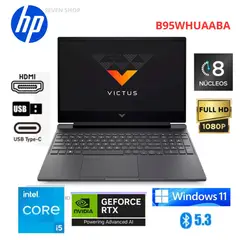 HP - Laptop Victus 15-FA2013DX 15.6” FHD 144Hz Intel Core i5- 8GB RAM 512GB SSD RTX 3050 6GB