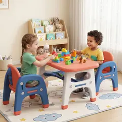 PERU IMPORTACIONES - ESCRITORIO DE APRENDIZAJE PARA NIÑOS COLOR ROJO Y AZUL