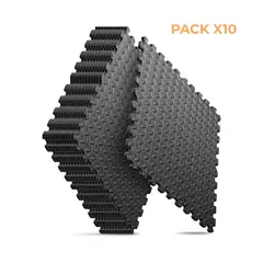 PENTHA - Piso Eva Antideslizante para Gimnasio 15mm 60x60cm Set X10