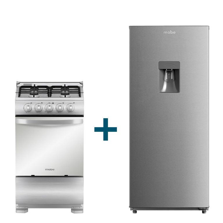 Combo Refrigerador monopuerta 187L RMU202PXPRS1 +Cocina de Piso a Gas 52 cm TX5110P2