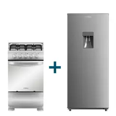 MABE - Combo Refrigerador monopuerta 187L RMU202PXPRS1 +Cocina de Piso a Gas 52 cm TX5110P2