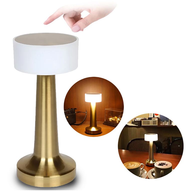 Lámpara de Mesa y Escritorio Touch Inalambrica Luz Cálida y Fría