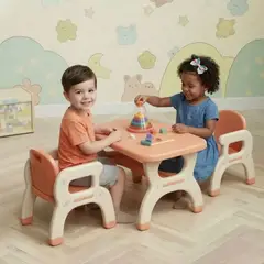 PERU IMPORTACIONES - Juego de mesa y 2 sillas para niños infantil 1 a 6 años