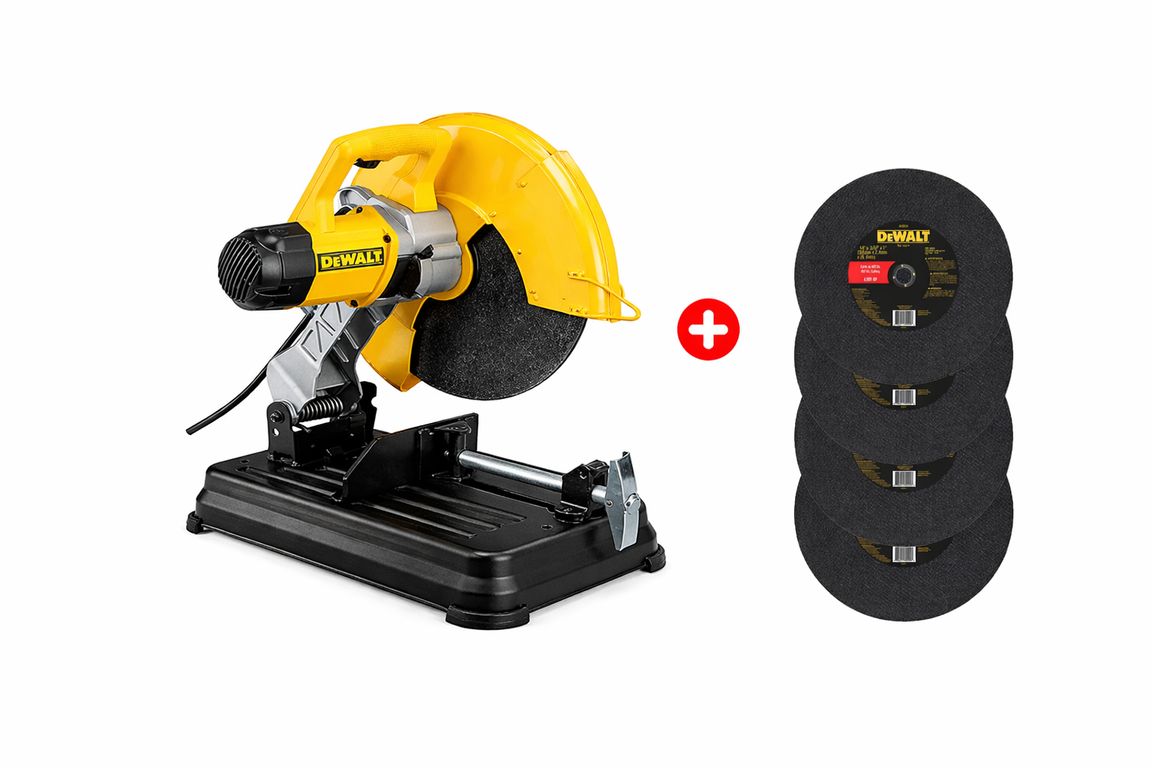 Tronzadora de Metal 14'' 2300W + 4 Discos Dewalt D28730-K4