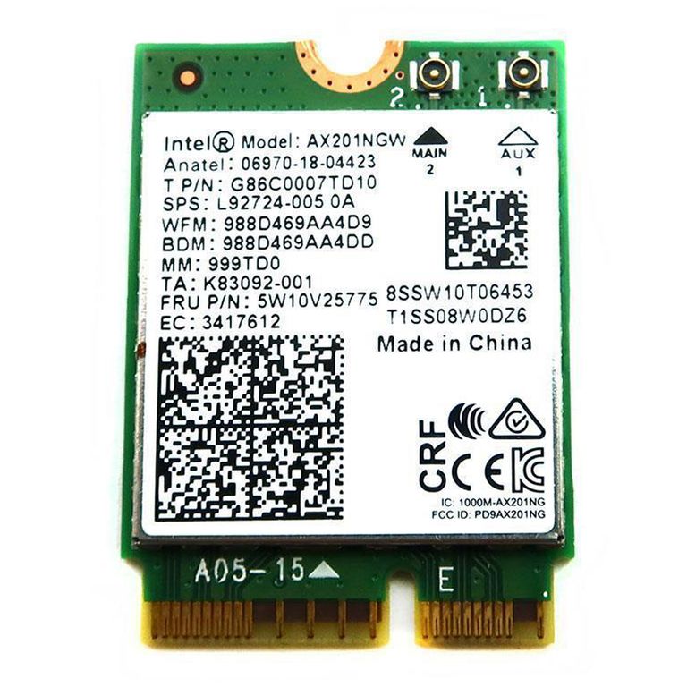 TARJETA DE RED WIFI HP AX201NGW 2.4GBPS BLUETOOTH G8 P-NG86C0007TD10