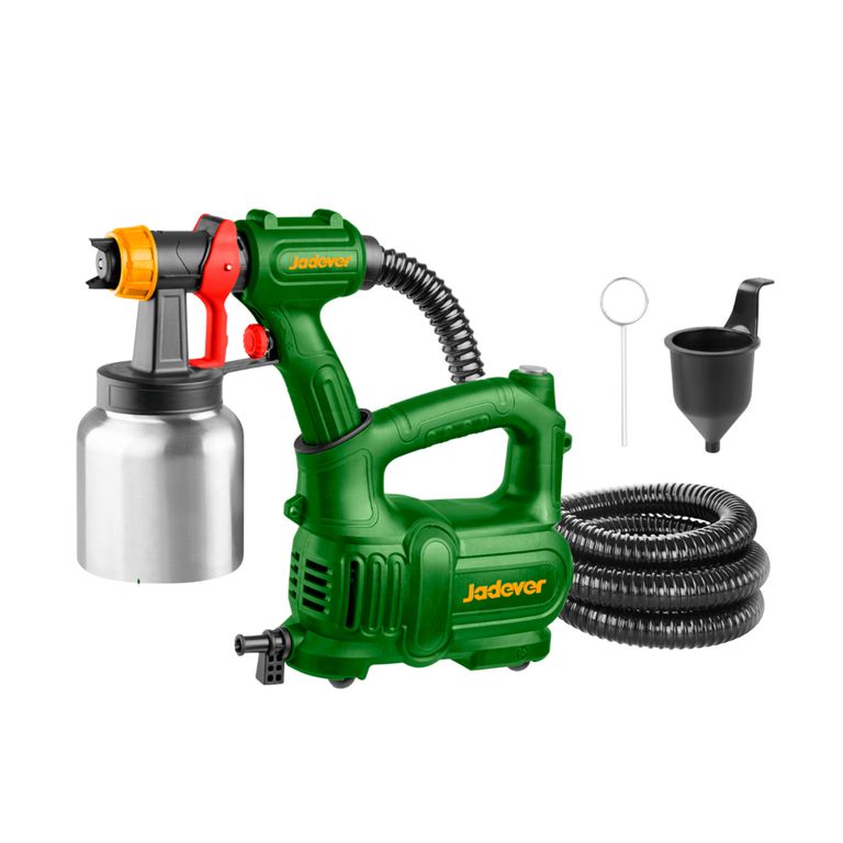 Pistola Para Pintar 550w Con Depósito 800ml Jadever-jdeg2a51 Verde Musgo