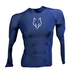 AQUA&MODA - LICRA CON PROTECCION UV AQUAMODA LAMLLBOBRA LOBO UNISEX AZUL LOGO BLANCO REFLECTIVO