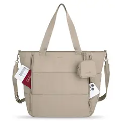 WUALU - Bolso Puffer Tote Bag Porta Laptop Bolso de Viaje y Gym Cartera Tote De Viaje Mujer