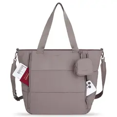 WUALU - Bolso Puffer Tote Bag Porta Laptop Bolso de Viaje y Gym Cartera Mujer