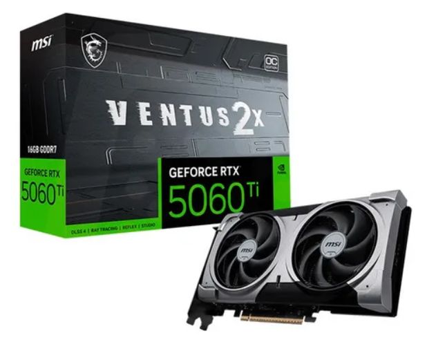 TARJETA DE VIDEO RTX 5060 TI VENTUS PLUS 5060 TI 8G VENTUS 2X OC PLUS 8GB - GDDR7 X2 FAN 128 BIT