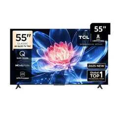 TCL - Televisor 55" Qled 4k 55T6C Google Tv 60 HZ