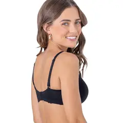 CAFFARENA - Sostén Liso Encaje Escote Profundo 82127