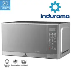 INDURAMA - HORNO MICROONDAS 20L COLOR CROMA MOD MWI-20TCRP