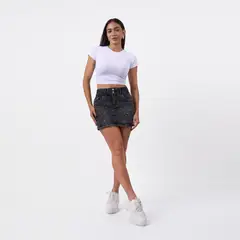 TAYSSIR - FALDA SHORT - BRI DENIM STRECH