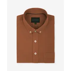 Andrew'S Ties - Camisa Casual Manga Corta Color Sienna