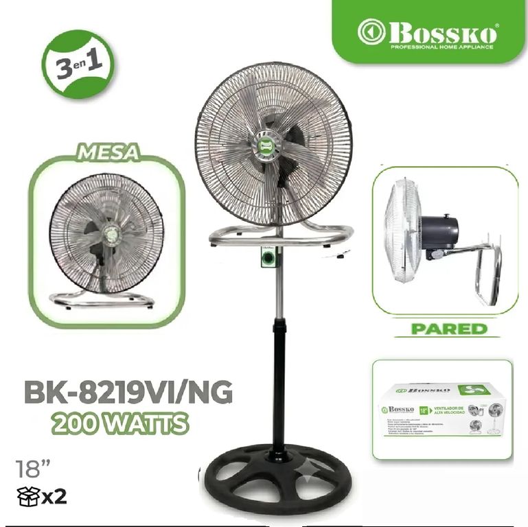 Nuevo Ventilador 3 en 1 Bk-8219VI 200 Watts