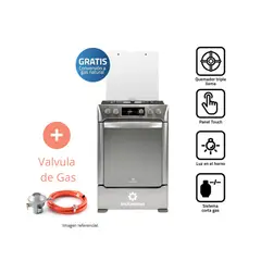 INDURAMA - Cocina Ibiza Zafiro Croma 4 quemadores + Valvula De Gas
